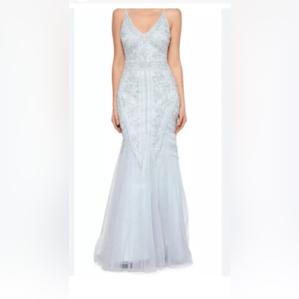Xscape Light Blue Mermaid Gown